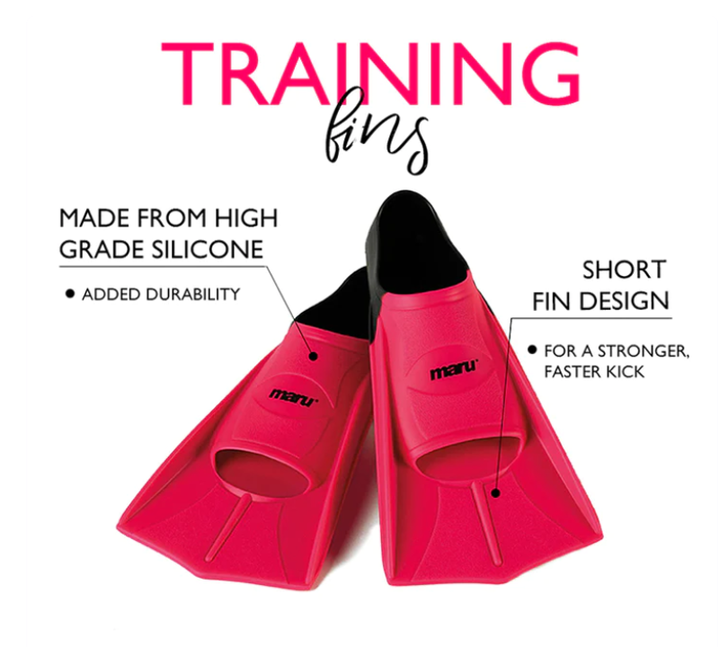  Maru Training Fins in Size 43/44 - Pink-1